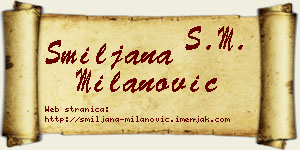 Smiljana Milanović vizit kartica